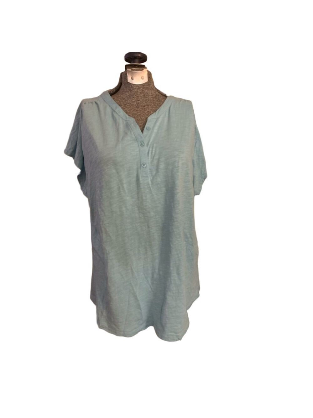 Women's Black Bow Shirt, L/G, Light Teal